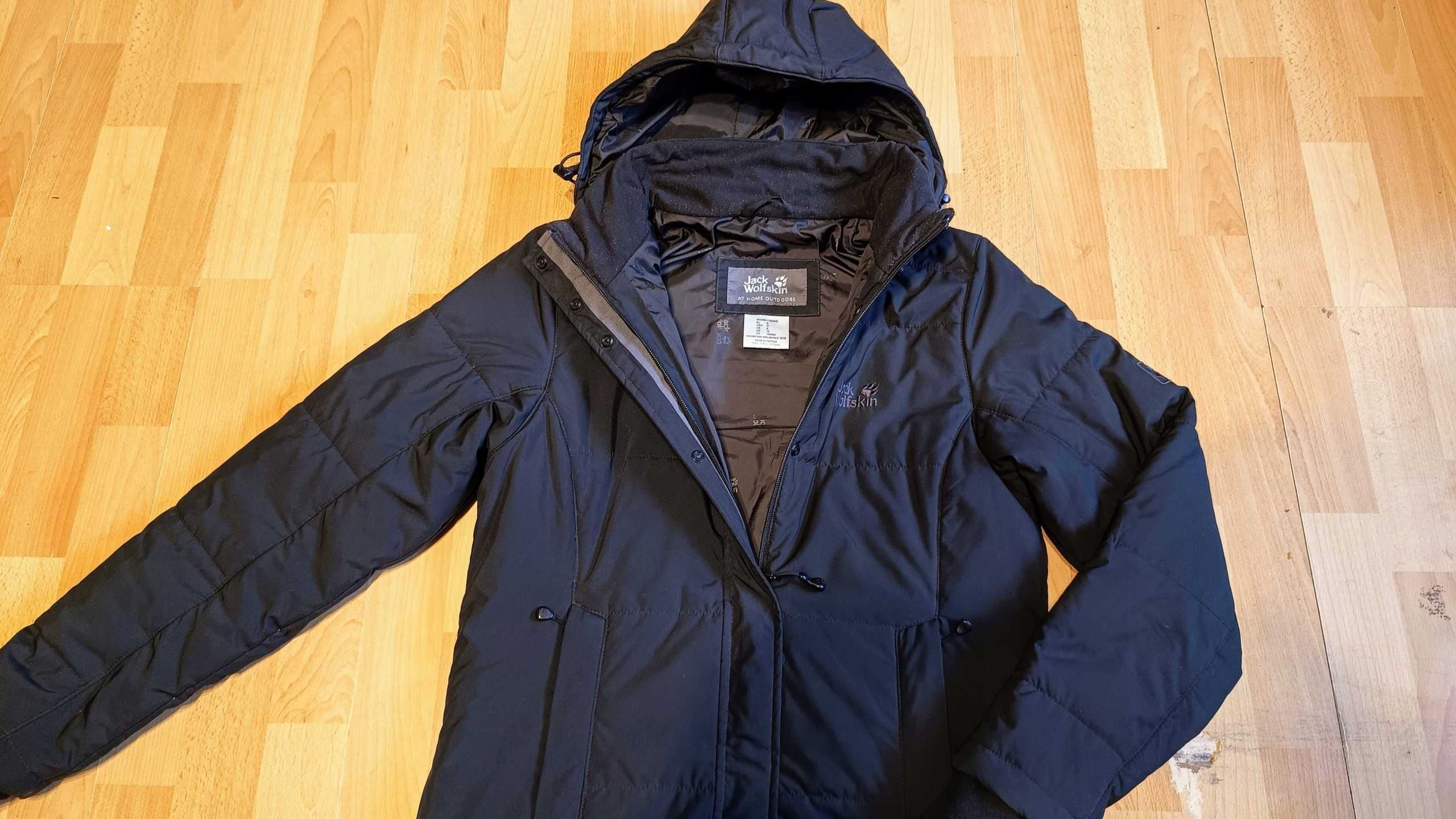 Zimowa damska długa kurtka JACK WOLFSKIN STORMLOCK ACTIVE r.S idealna