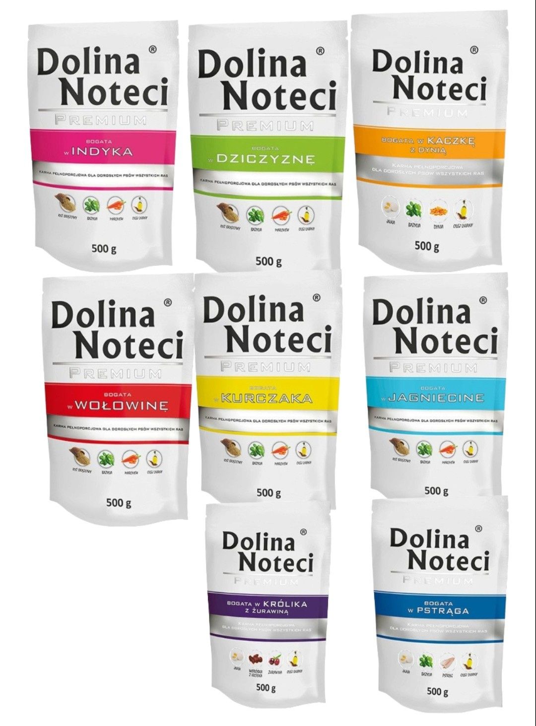 Dolina noteci premium 8x500g mix smaków