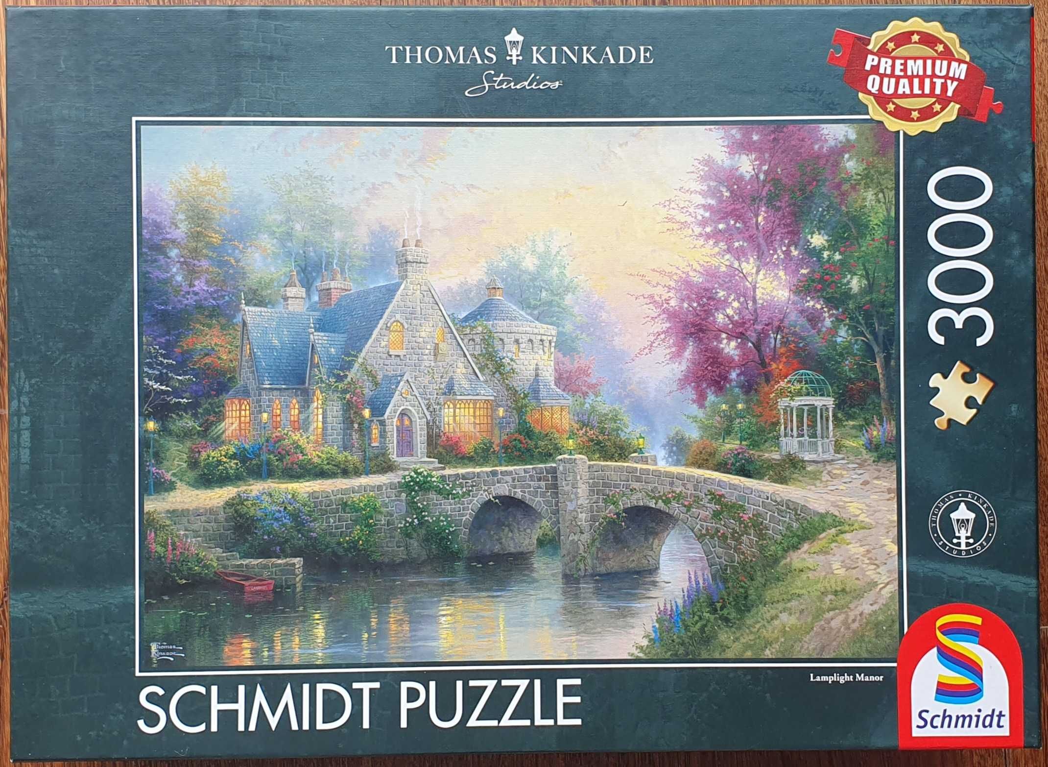 Puzzle Schmidt Kinkade 3000 Wieczorną porą, ułożone,wszystkie elementy