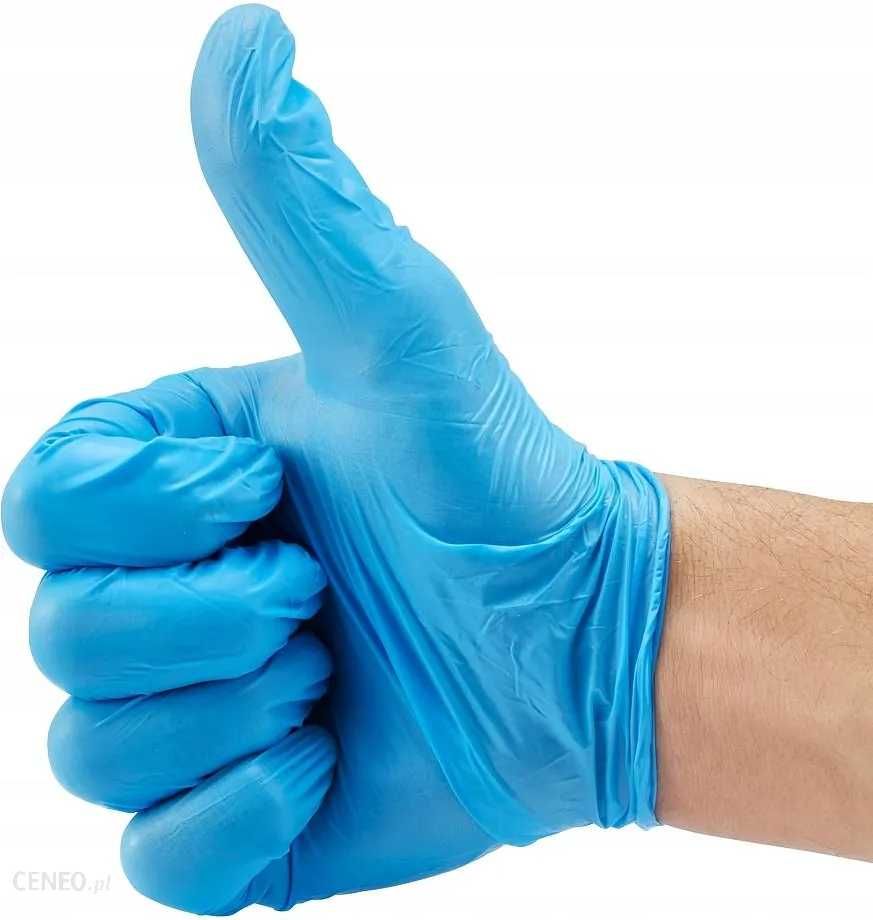ABENA rękawiczki nitrylowe niebieskie rozmiar M niepudrowane