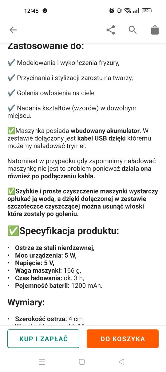 Maszynka do strzyżenia włosów i brody
