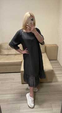 Платье сарафан сукня плаття лён италия размер 50;52;54;56