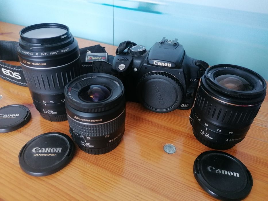 Câmera fotográfica Minolta / Nikon / Canon D. + lentes e flashs