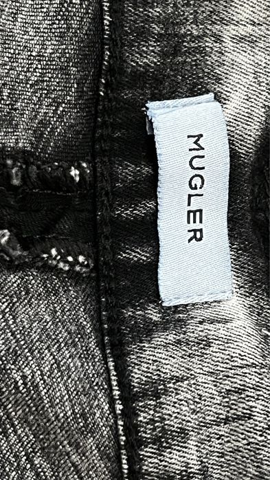 Mugler Structured Contrast Panel Jeans