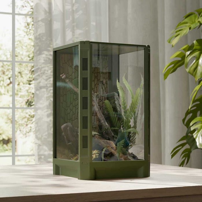 Terrarium 15x15x25 Zielone Dla Ptasznika, Modliszki, Małego Gekona itp