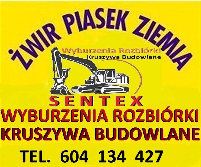 Piasek żwir płukany ziemia ogrodowa czarnoziem kamień drenażowy piach