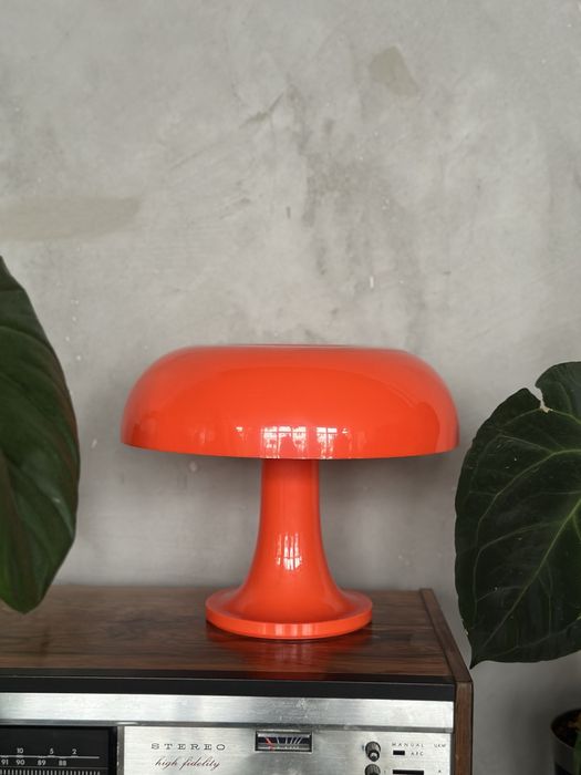 Retro lampka pomarańczowa Space Age nocna stołowa Modern Loft