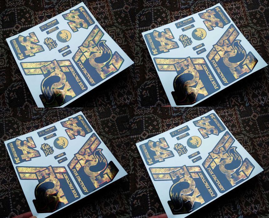 Наклейки для вилок Fox 34 металлизированные