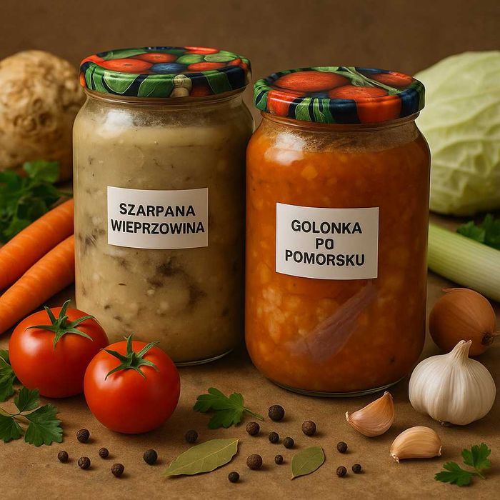 Domowe słoiki z 14 obiadami 0,9 l wekowane z wysyłką