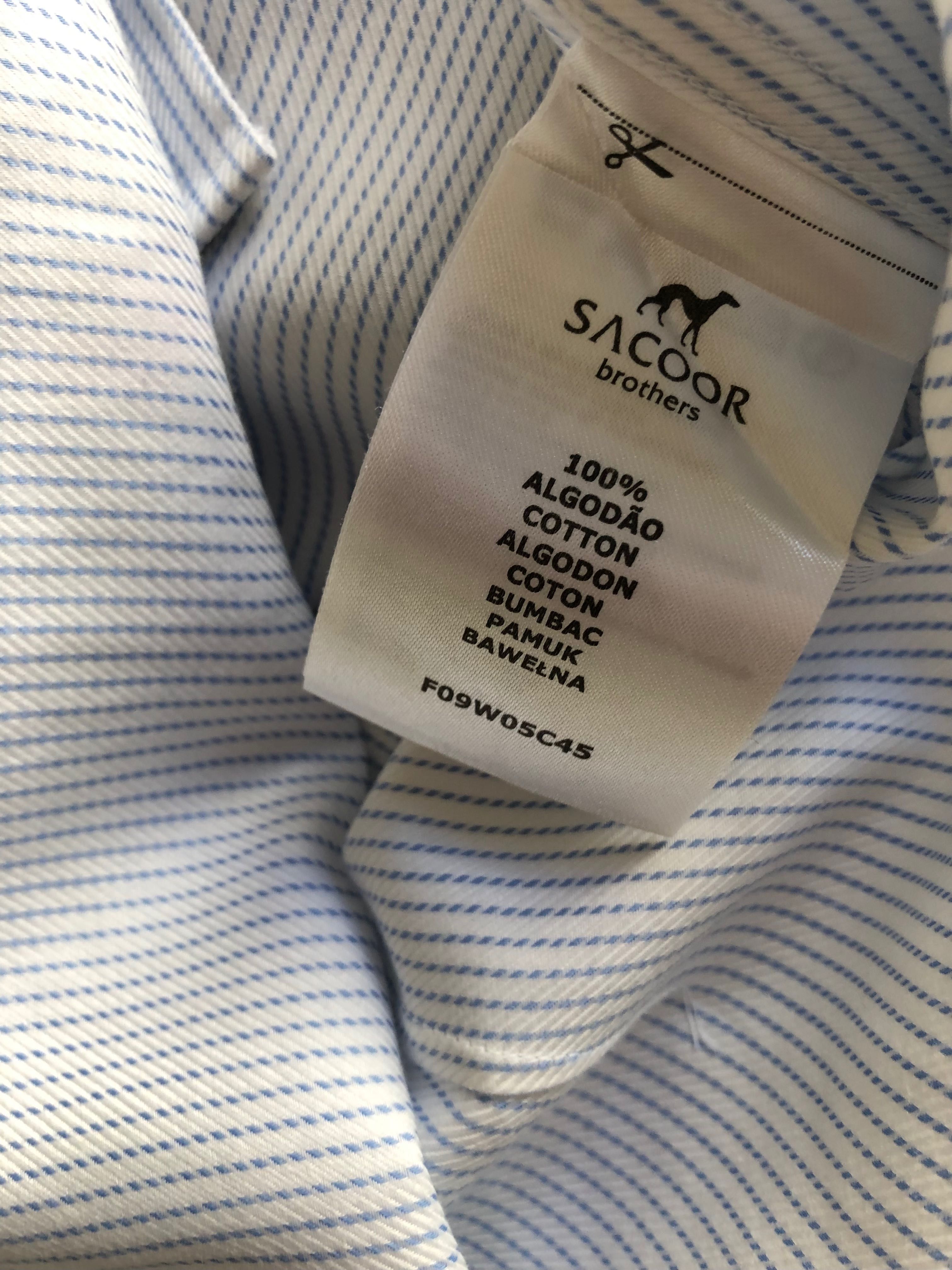 Camisa riscas azuis | 38 | Sacoor Brothers