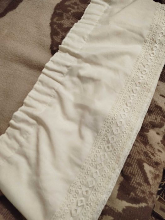 Штори короткі  колір айворі