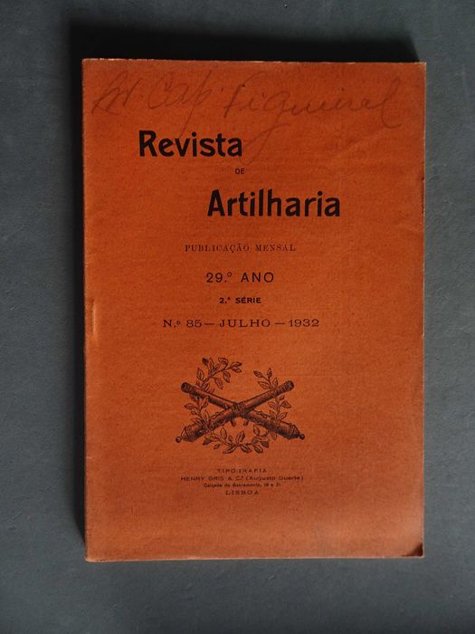 Revista de Artilharia 29º ano - nº 85 Outubro 1932