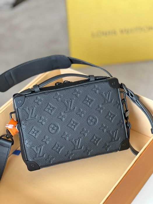 Louis Vuitton сумка мужская черная кожаная оригинал