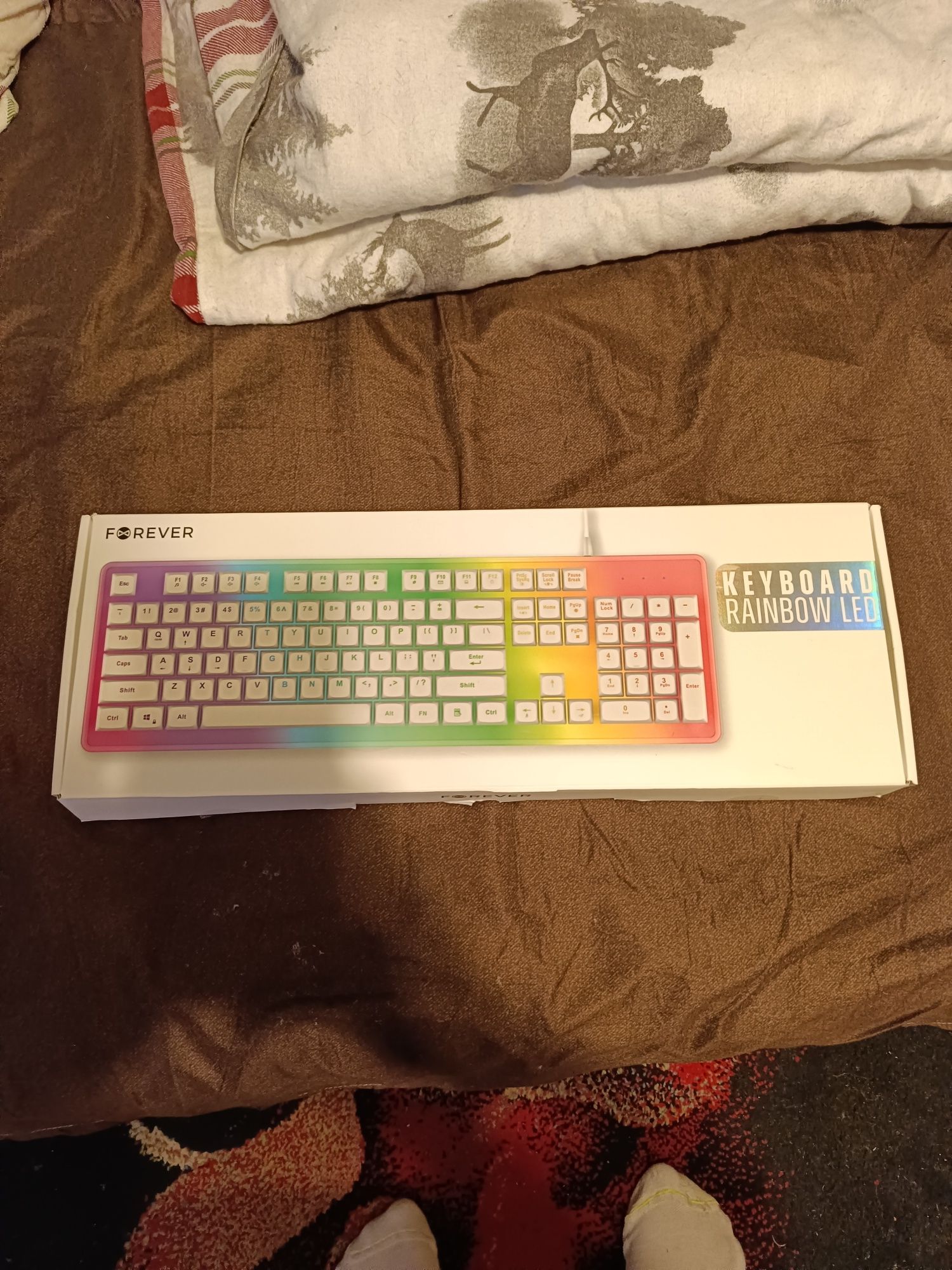 Klawiatura keyboard rainbow Red forever