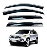 Kia Sorento 2009-2015 ВІТРОВИКИ з хромом на скотчі