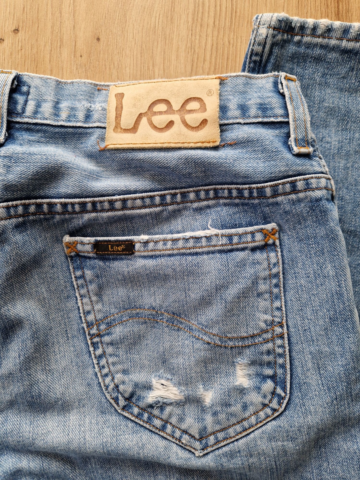 Jeansy proste męskie Lee Rider W30 L32