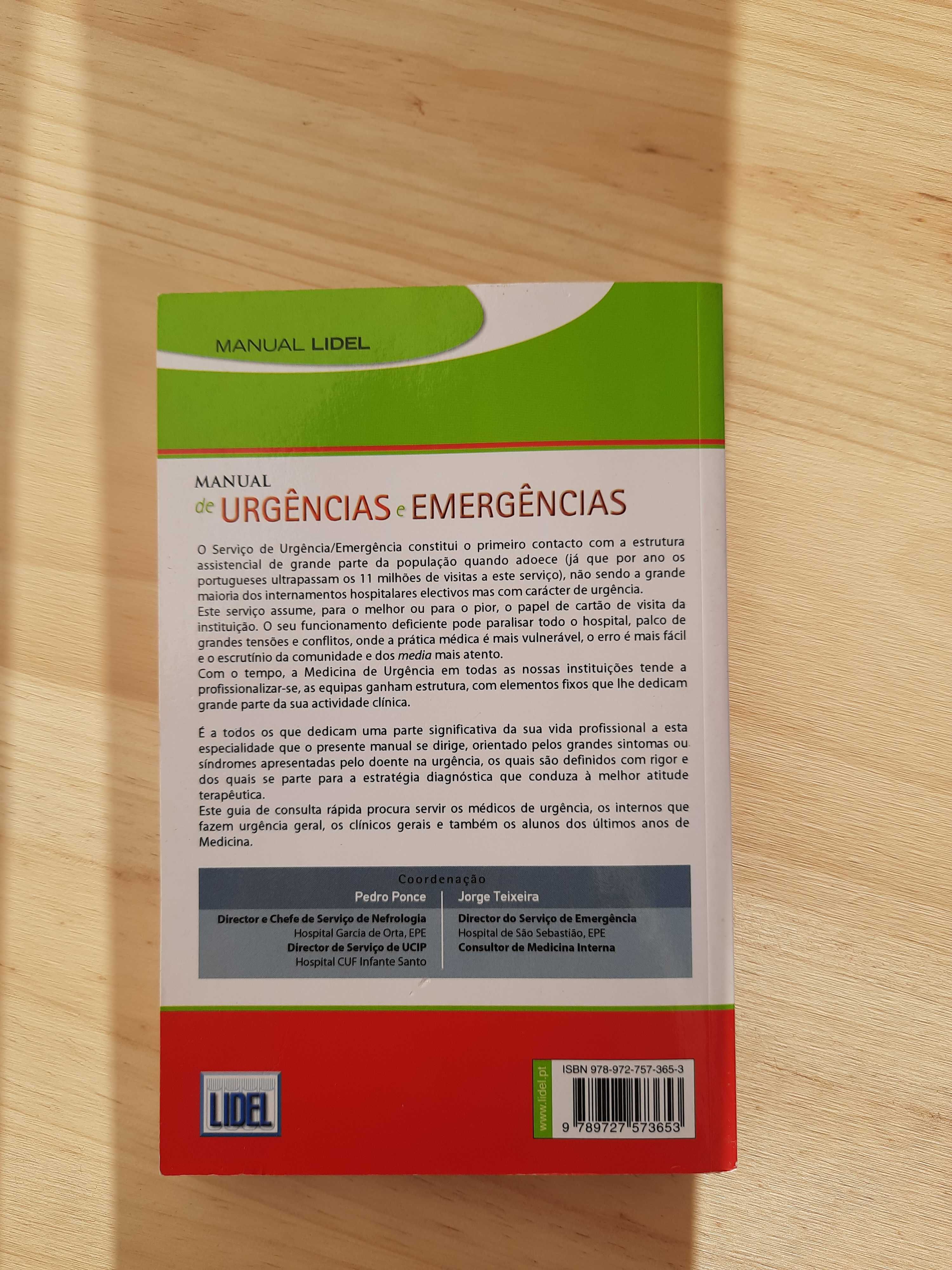 Manual de urgências e emergências (como novo)