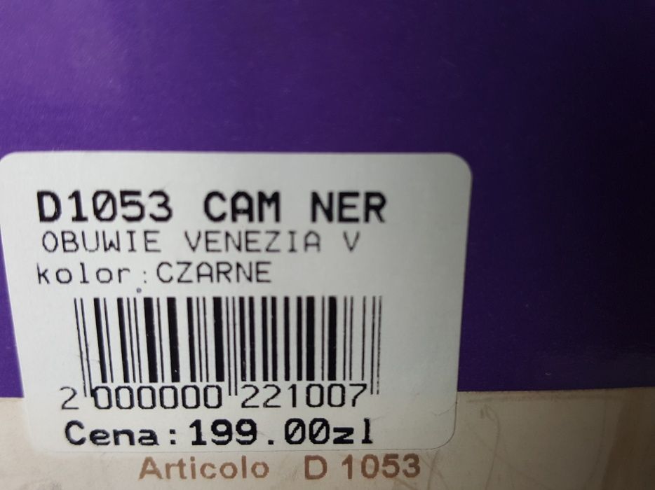CZÓŁENKA czarne w szpic, szpilki, półbuty, buty VENEZIA, rozmiar 38
