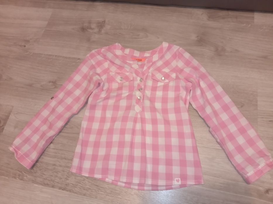Koszula bluzka w kratę różowa 110 Cool club Smyk