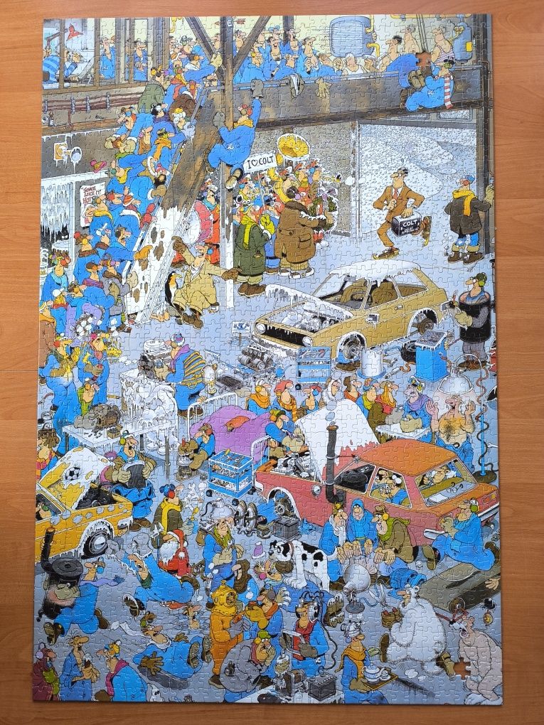 Puzzle 1500 Jan van Haasteren On the assembly line