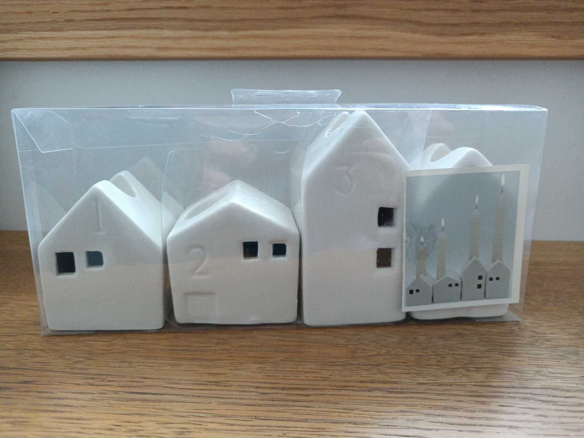 Domki ceramiczne na świece 4szt.