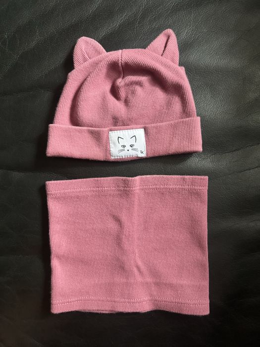 Komplet czapka kotek i komin rozm 48