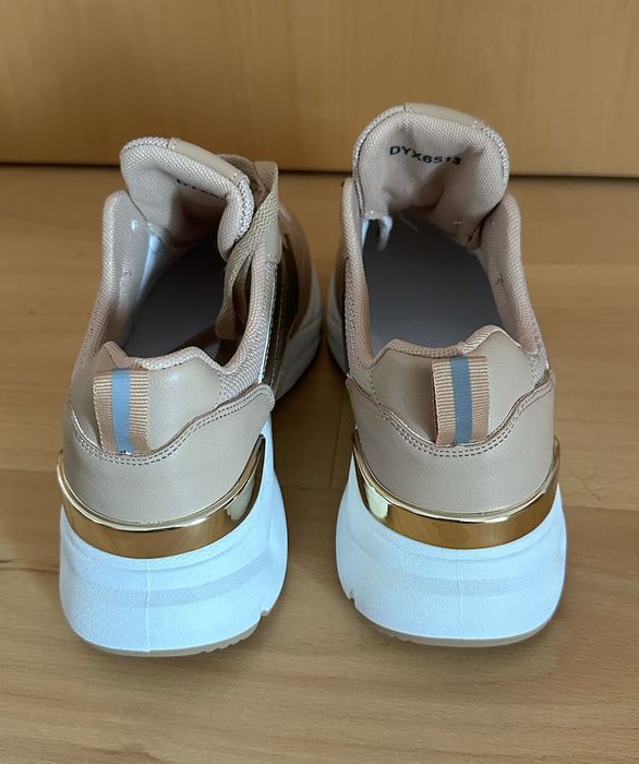 Sapatilhas Bege / Castanho / Dourado Novas 39