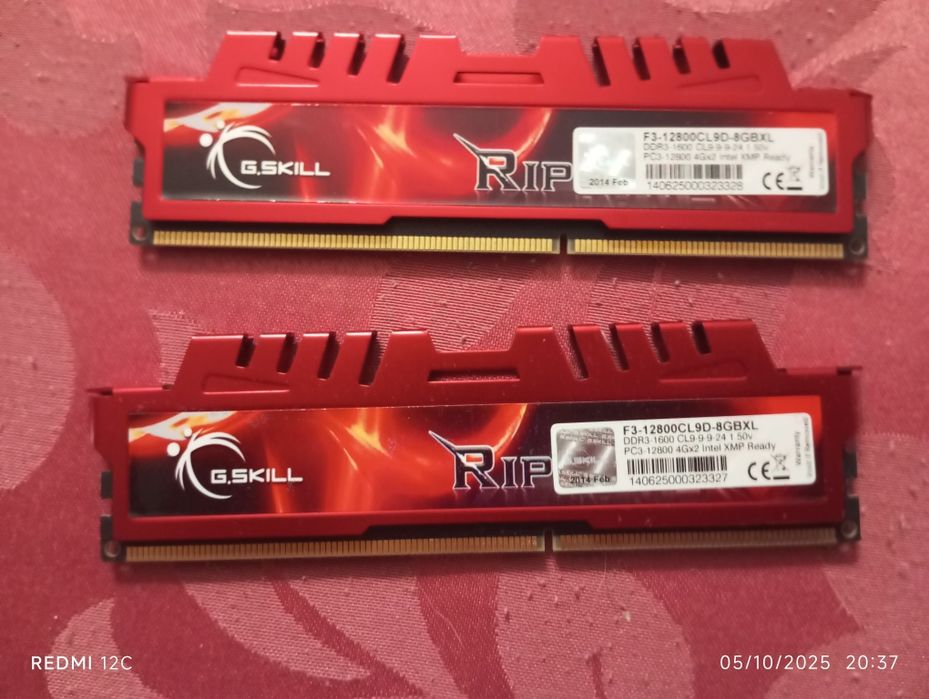 Pentes memória Ram DDR3 16G 2x8G