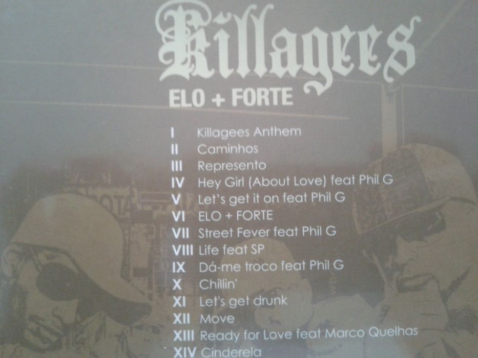CD Killagees Elo + Forte rap tuga Selado
