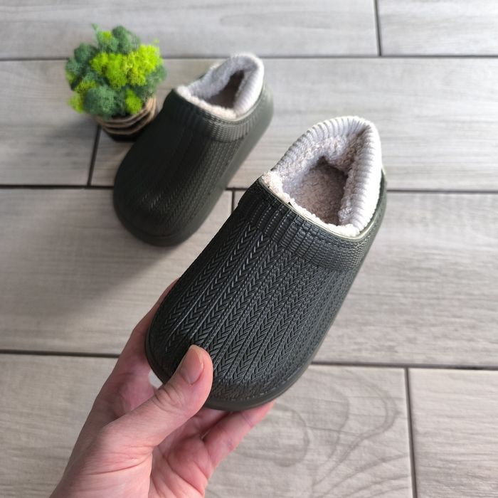 Утеплені галоші, дитячі галоші на хутрі, тапки на меху, галоши детские