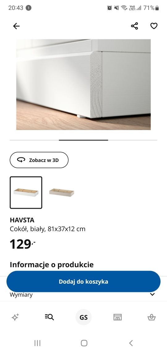 Cokół IKEA Havsta