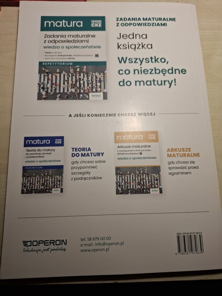 Arkusze maturalne wos 2024 operon + arkusz pokazowy gratis