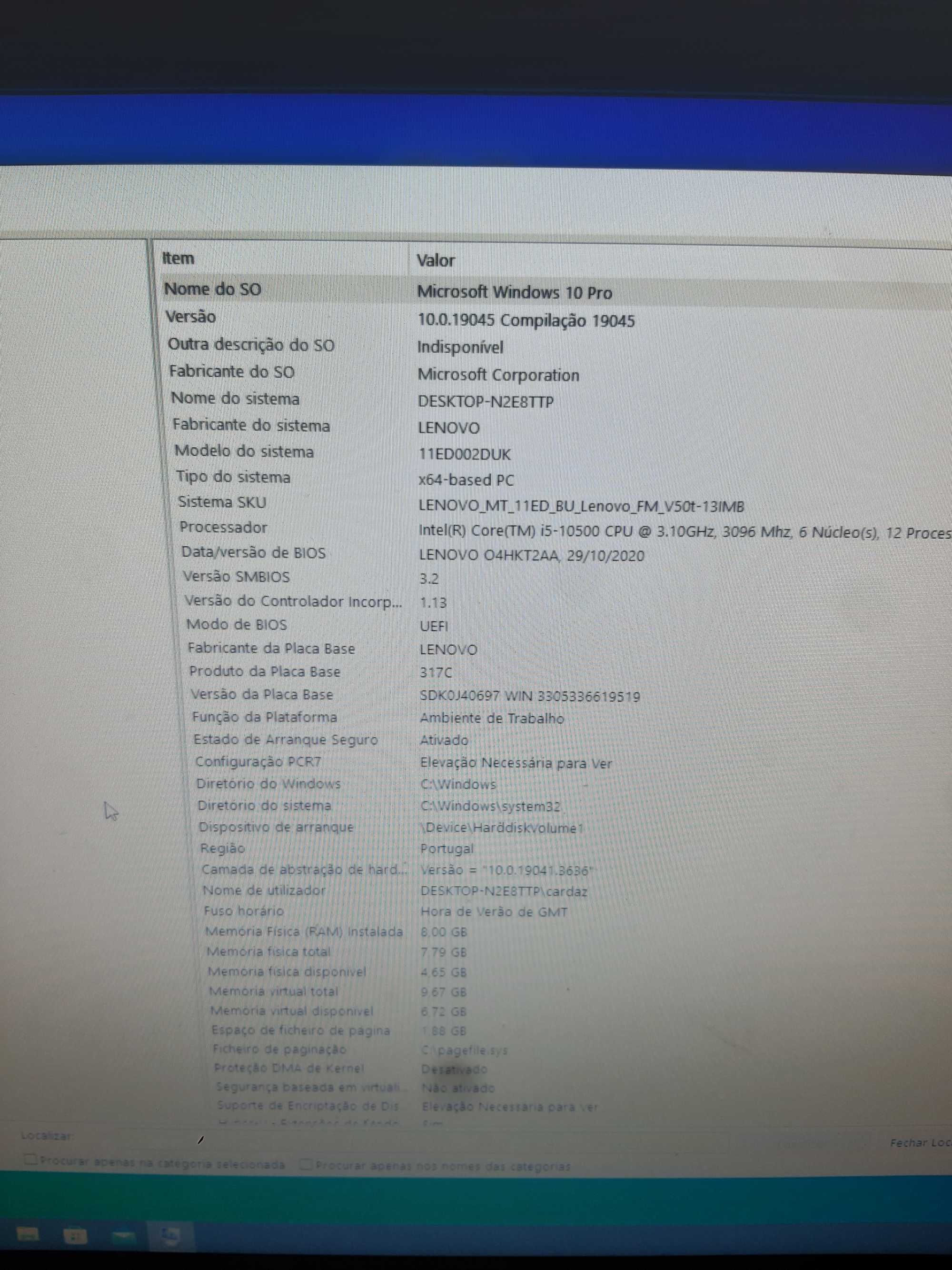 Computador lenovo i5 com monitor