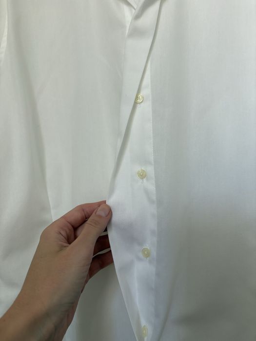 Pierre Cardin Smart Cut biała koszula do muszki L 41