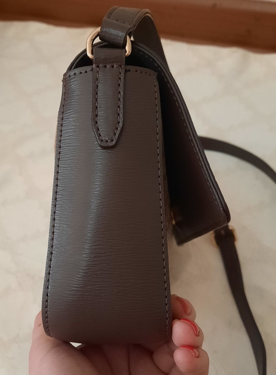 Шикарная кожаная фирменная сумка, кроссбоди DKNY Оригинал