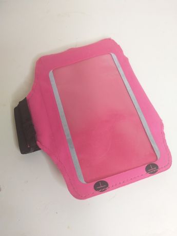 Opaska na ramię do biegania na telefon smartfon różowa pokrowiec