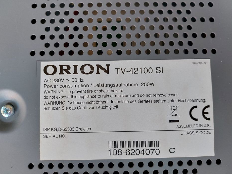 Телевізор PLASMA ORION TV-42100SI