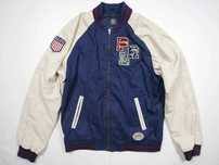Polo Ralph Lauren Kurtka Bomber Bejsbolówka Skóra Naszywki Unikat L