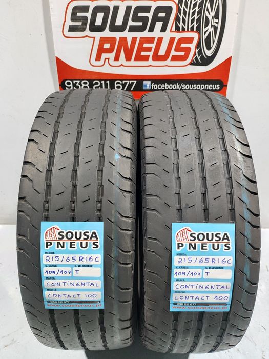 2 pneus semi novos 215-65R16C Continental - Oferta dos Portes