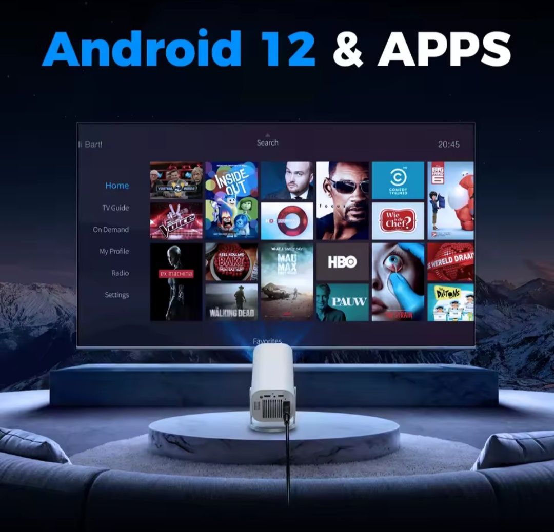 Projetor imagem P30 HD 4k Android 14. O teu