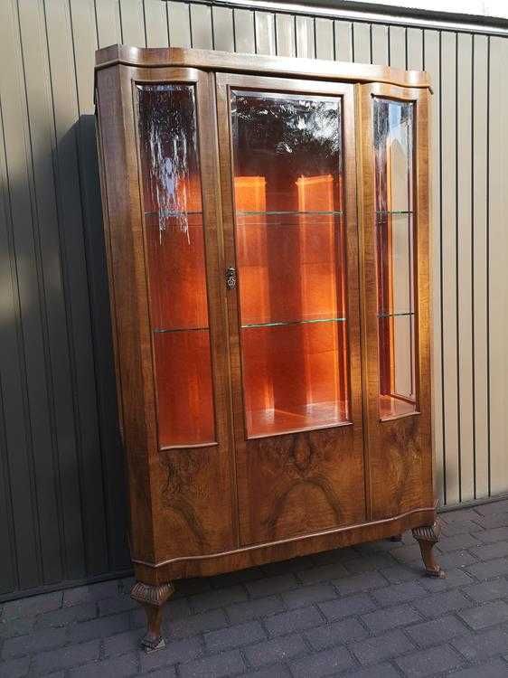 Witryna Biblioteka Serwantka ART-DECO Orzech Stara Antyk Okazja.