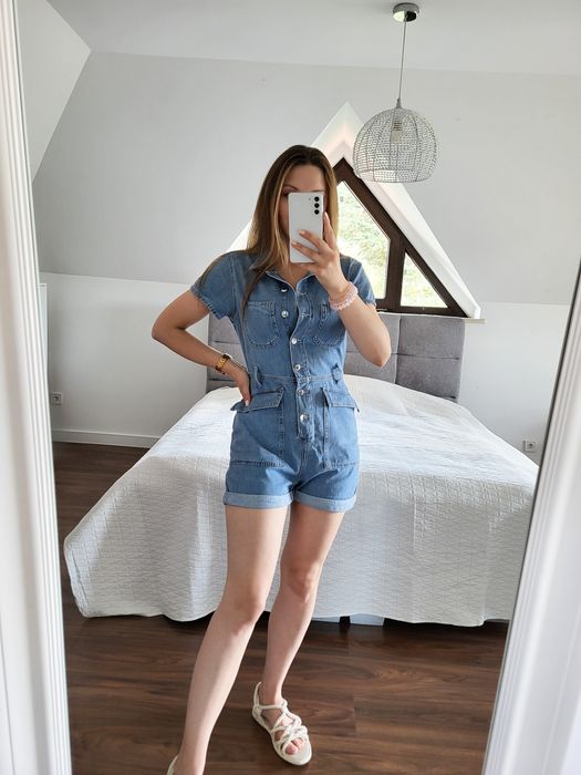 Kombinezon damski jeansowy - stylowy