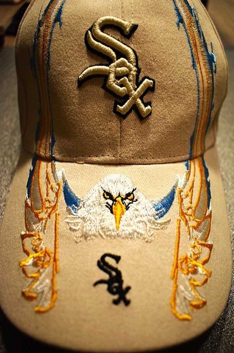 Czapka z serii -,, Chicago Sox '' wyszywany wzór .
