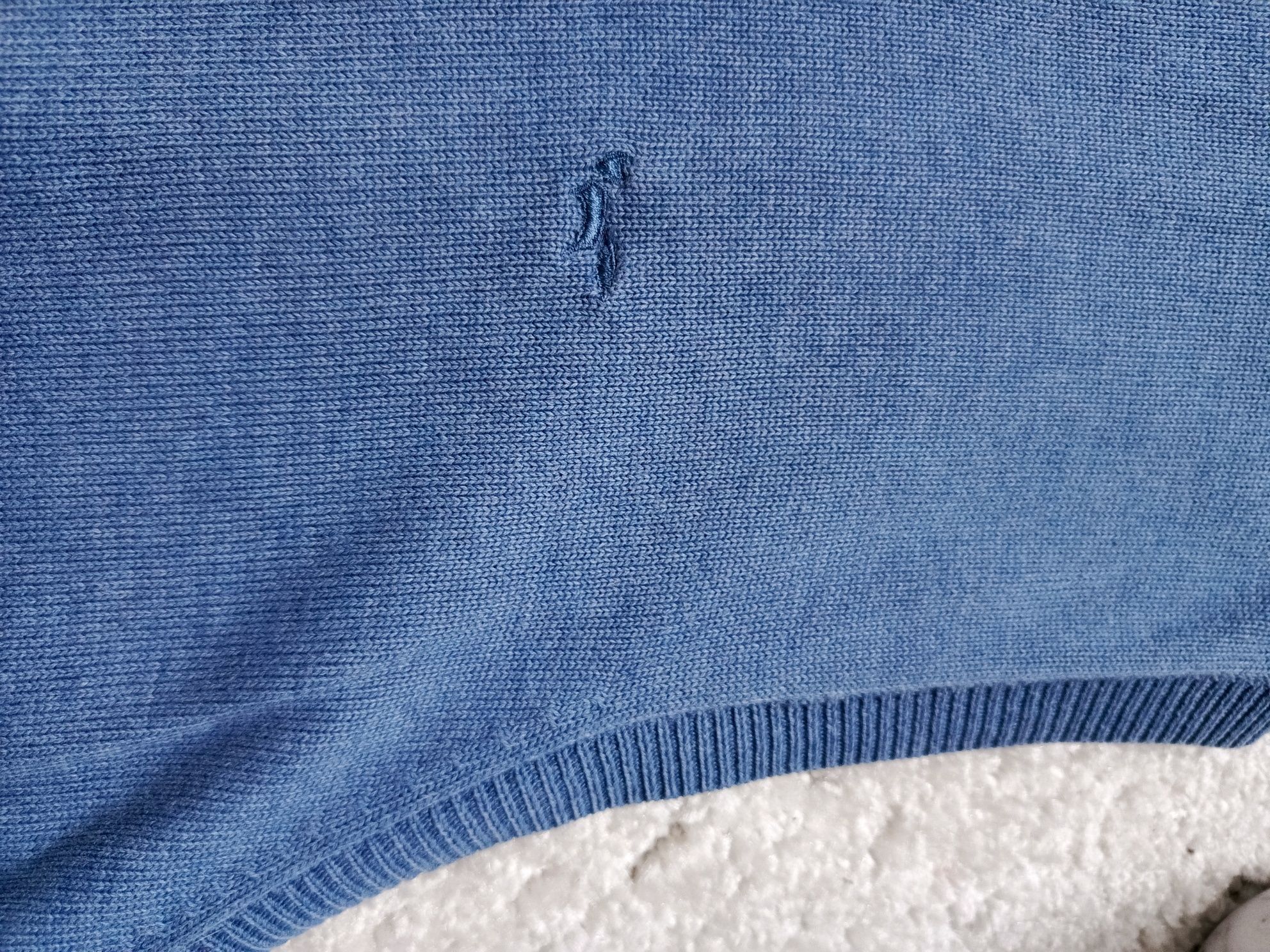 Elegancka niebieska kamizelka Wolsey, 100% bawełna, rozmiar XL