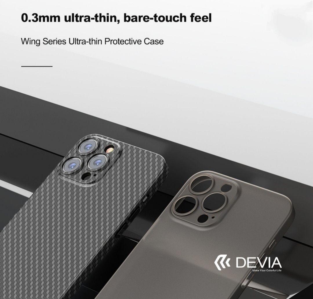 Capa Devia Ultra slim 0.3mm P/ iPhone 13 / iPhone 14 -Azul Mate-24h