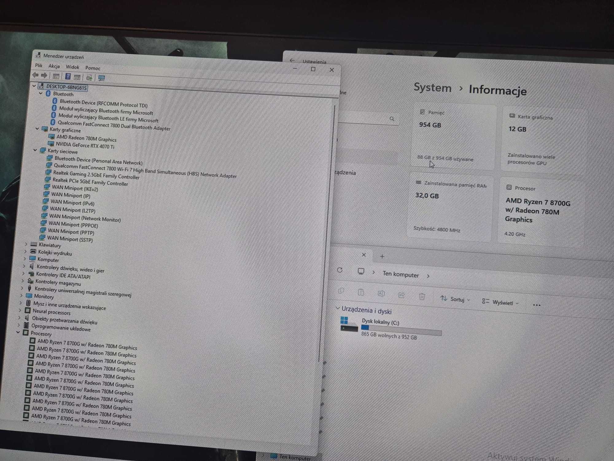 BESTIA komputer gamingowy ryzen 7 rtx 4070ti