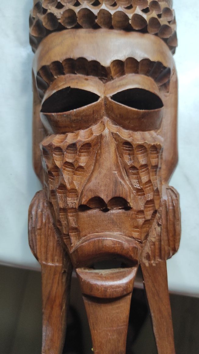Настенная маска из дерева,ручной работы