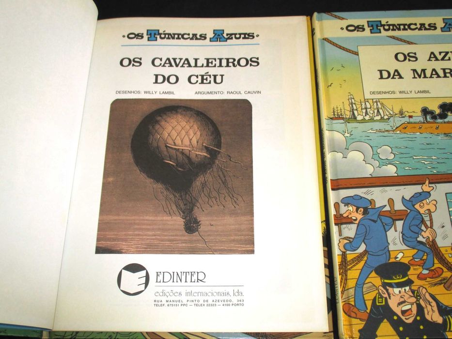 Livros Os Túnicas Azuis 1 e 2 Edinter 1985 Capa Dura