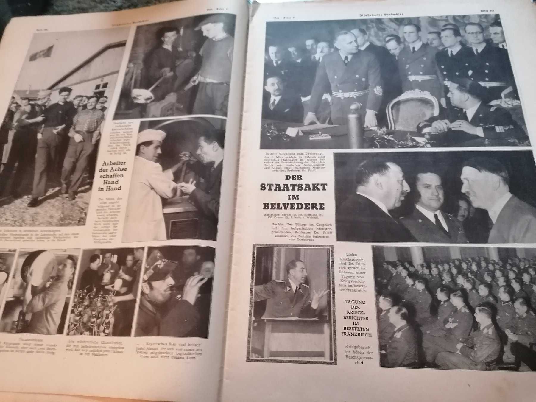 Duas interessantes revistas ilustradas NAZIS - JB. 1937 e 1941