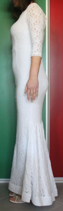 Nowa koronkowa biała suknia ślubna Rainbow 38 sukienka na ślub wesele